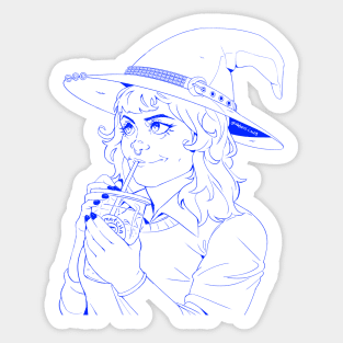 Matcha Witch - Lineart Sticker